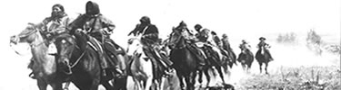 Horse parade at Nespelem, Washington. July 4, 1901 (Nez Perce NHP/NPS Photo NEPE-HI-2278)